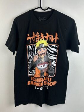 Naruto Shippuden Men's Ichiraku Ramen Shop Graphic T-Shirt Size Medium
